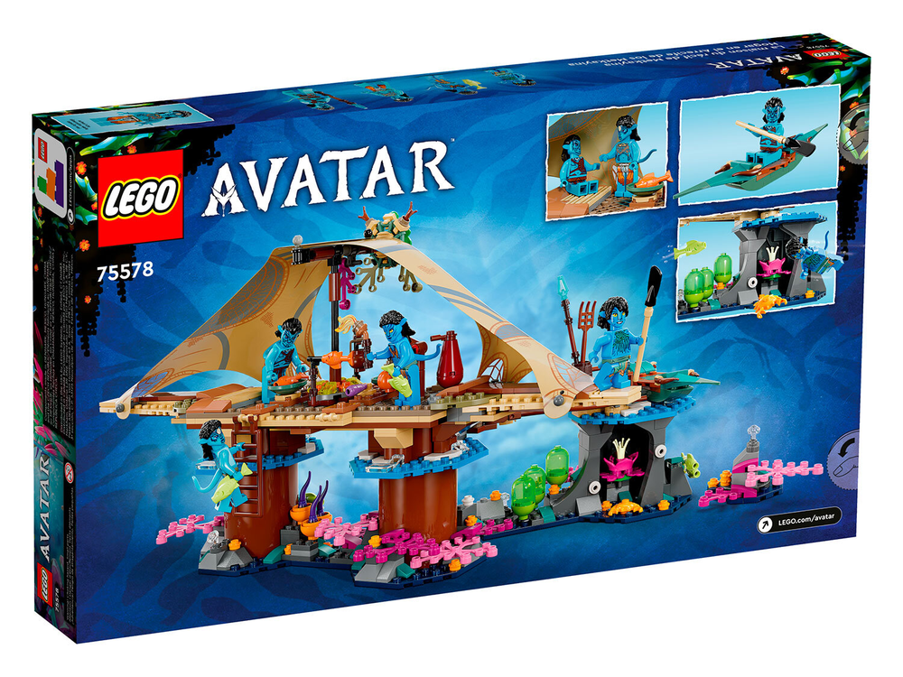 LEGO Avatar 75578 «Дом Меткайина на Рифе» — сцены с воды и подводного мира