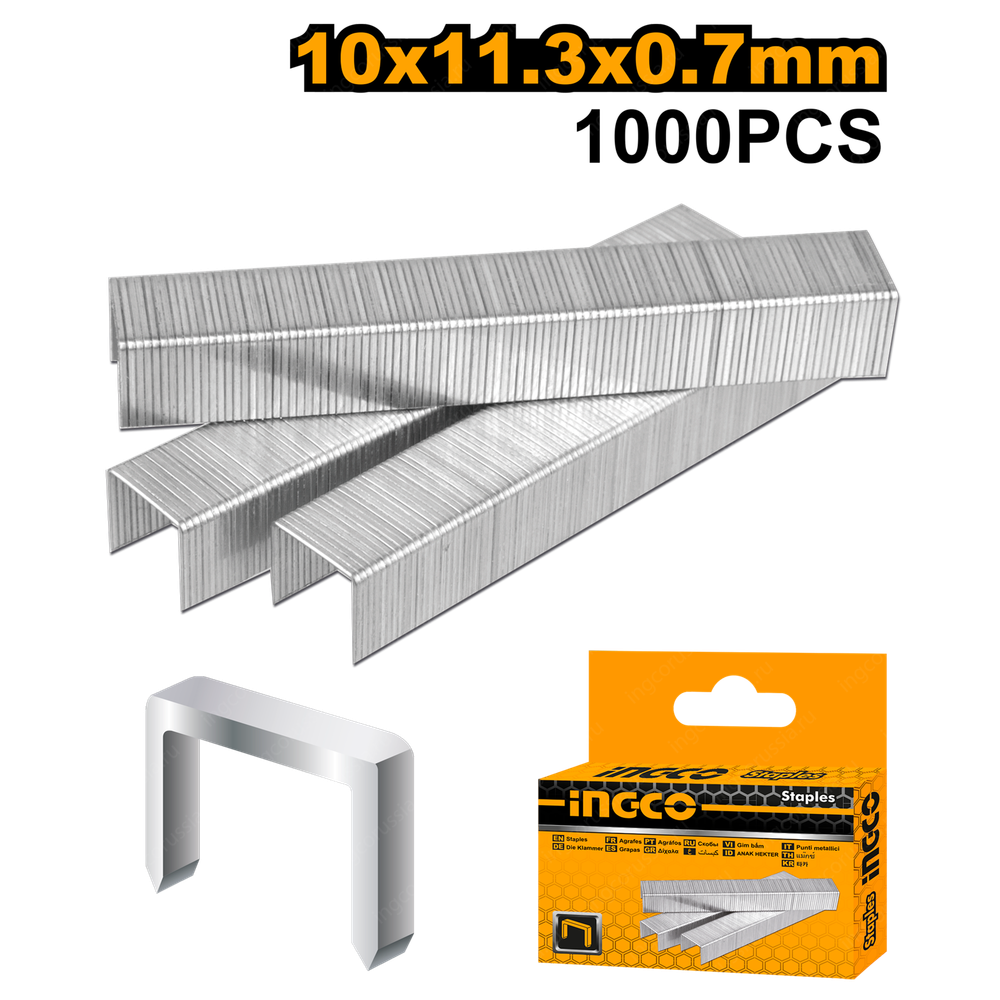 Скоба 1000 шт 10*0,7 мм для мебельного степлера
