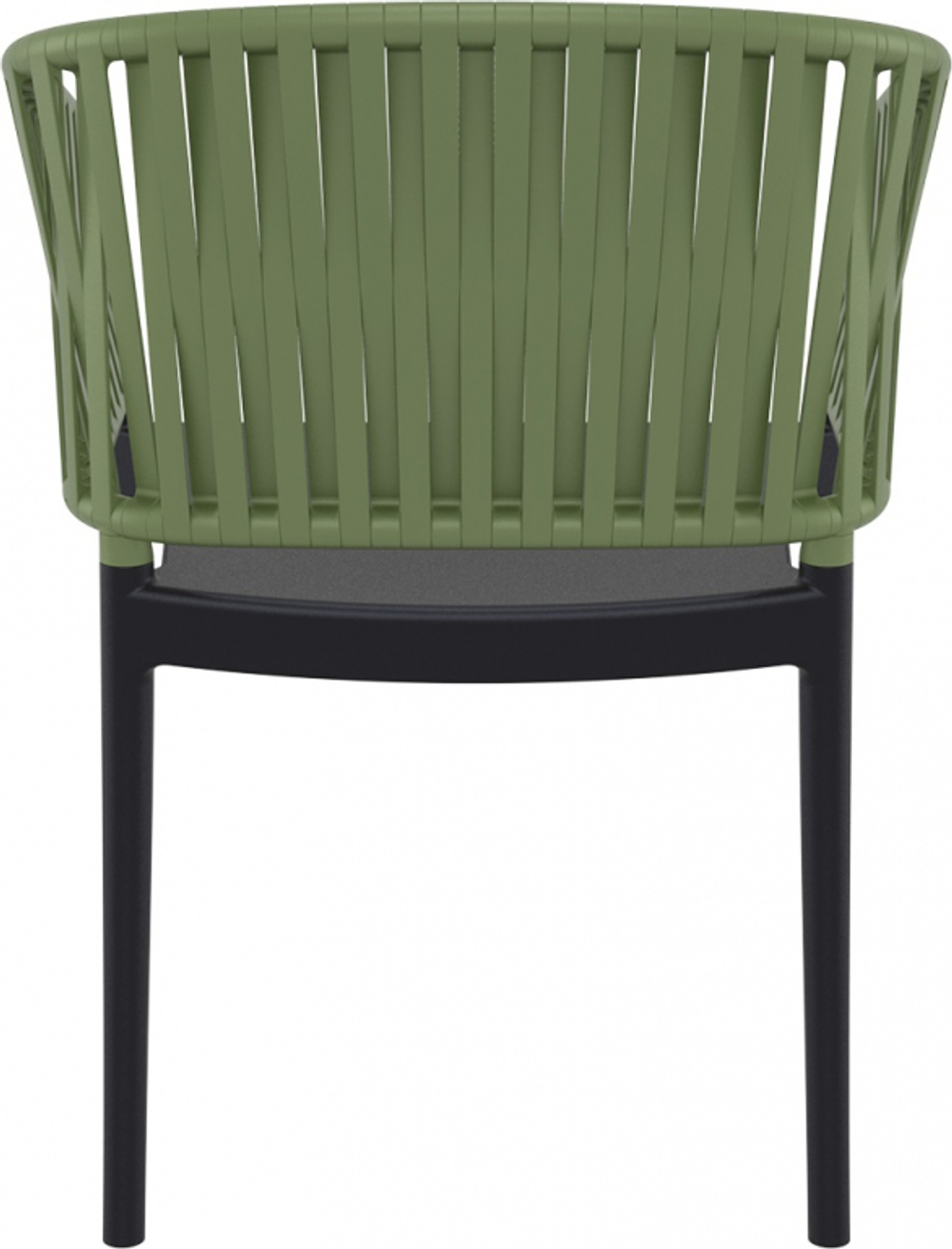 Кресло пластиковое с подушкой Siesta Contract Portofino, черный, оливковый, бежевый