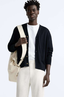 ZARA БРЮКИ ИЗ 100% ЛЬНА, БЕЛЫЙ