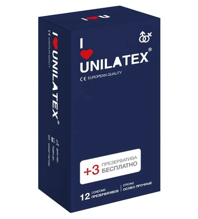 Презервативы UNILATEX особо прочные (12 шт) (Цвет: телесный)