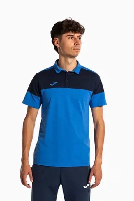 Футболка Joma Crew V Polo - синий