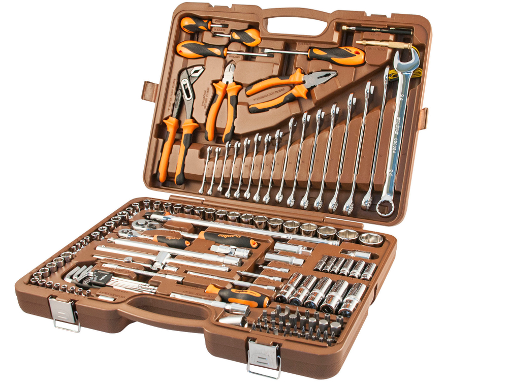OMT143SL Набор инструмента универсальный 1/4", 1/2"DR, 143 предмета