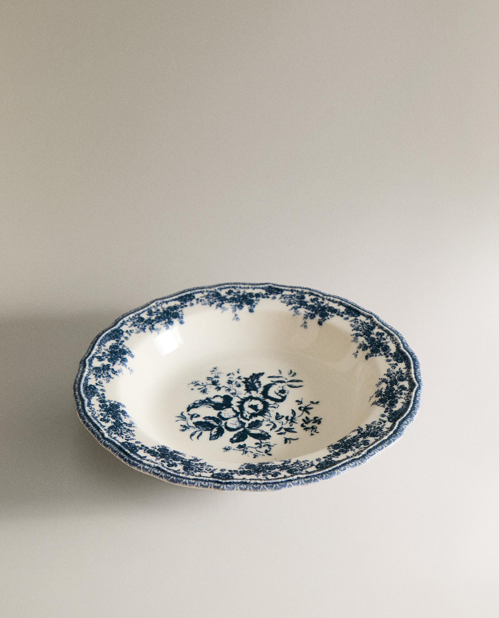 Zara Home тарелка глубокая из фаянса, цвет синий, 23 см · 2460/201