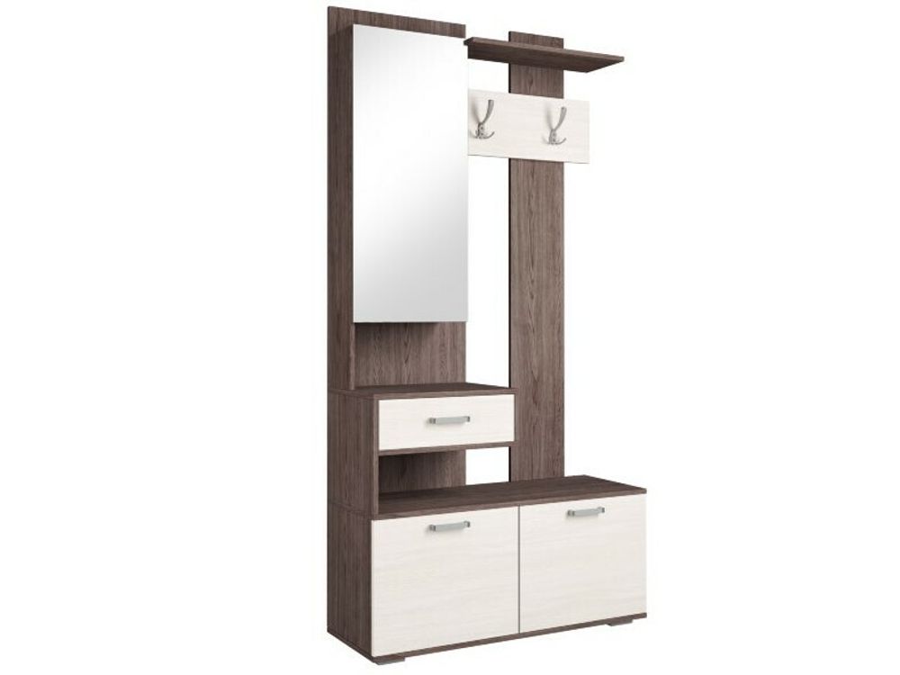 БРИЗ-10 прихожая Анк. Тем./анк. белый