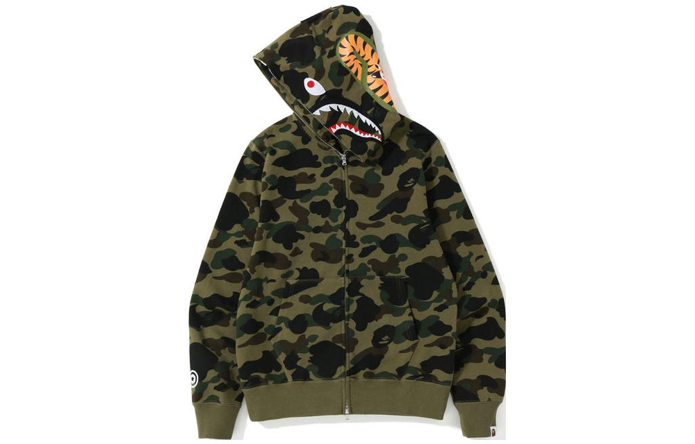 A Bathing Ape 1st Camo Shark Wgm Full Zip Худи зеленый