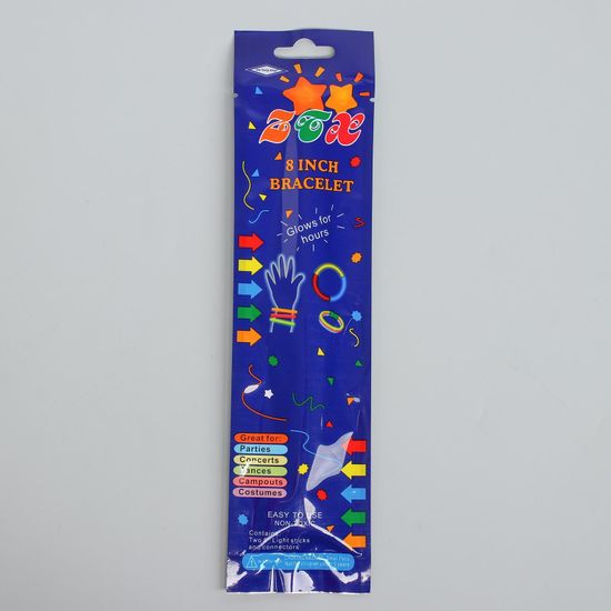 Неоновая палочка "Браслет", в упаковке 8 шт., цвета микс