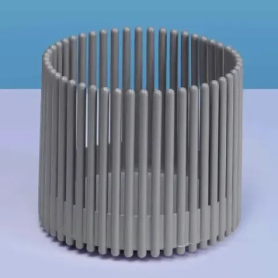 Кашпо для цветов пластиковое 1,8л d-14см «Южное» серый шёлк