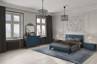 Комод 3 ящика Гориция (ЛАК САПФИРОВЫЙ)