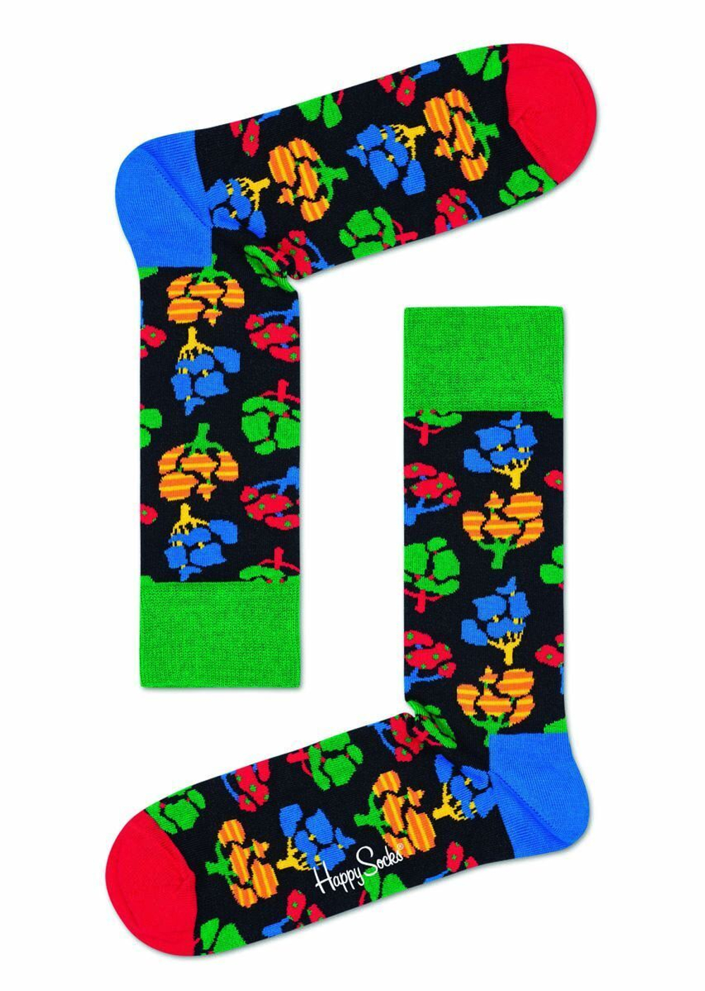 Носки унисекс Tree Sock с принтом в виде деревьев (Размер: 25) (Цвет: черный)