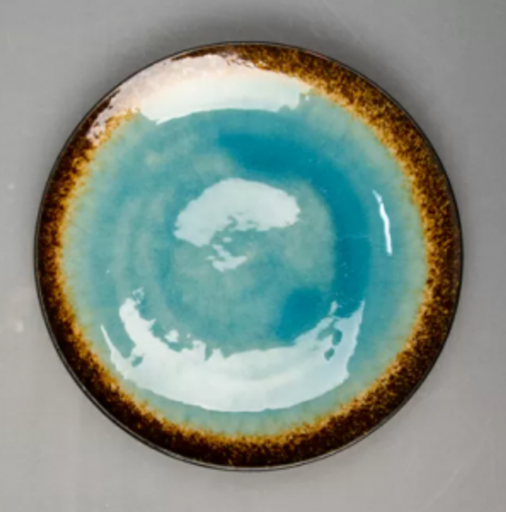 Тарелка d=20 см,каменная керамика,серия "2022 Spider Silk-Blue" P.L.