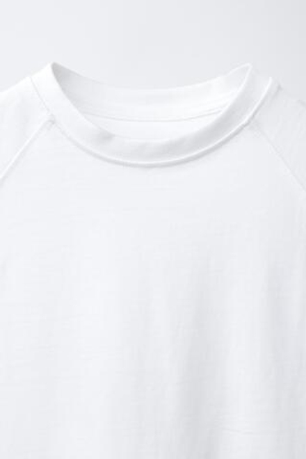 ZARA ОДНОТОННАЯ ФУТБОЛКА БЕЗ РУКАВОВ, БЕЛЫЙ