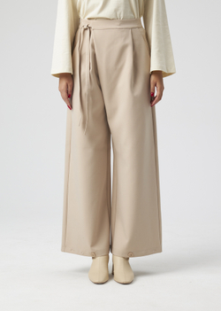 BUTTON-FRONT TROUSERS | L | BEIGE