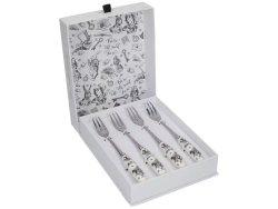 Kitchen Craft - Набор из 4 вилок для торта «Алиса в стране чудес» / артикул   5227081  / GTIN 5050993322059