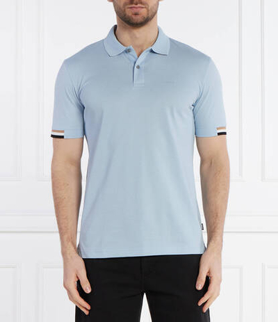 Поло Parlay 147 BOSS BLACK - голубой(50467113)