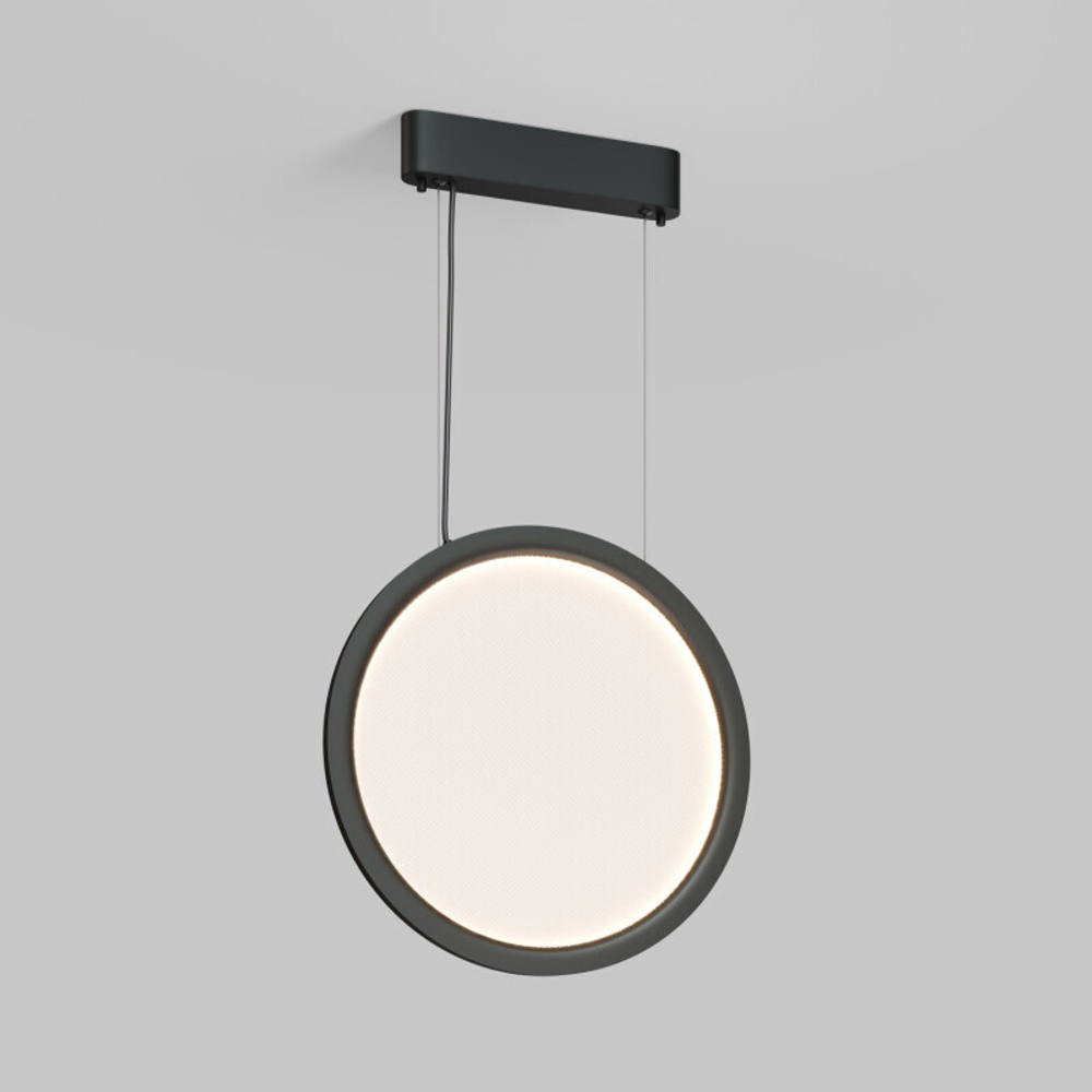 Подвесной светильник вертикальный VEIL, 25 Вт, ?450?1950 мм, LED 2700-6000K, IP20, пульт Д/У (в комплекте), черный, алюминий, акрил