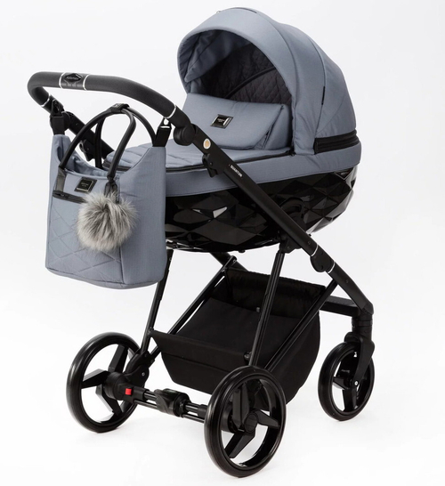 Детская коляска Adamex Quantum 2 в 1 Q-TK19 (Т.СЕРЫЙ)