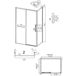 Душевой уголок Grossman Style 100х70 120.K33.05.1070.21.02 профиль Черный матовый стекло шиншилла