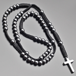 Бусы шамбала из гематита с крестом "Rico La Cara" AMX000113