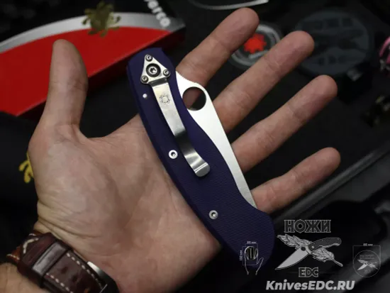 Складной нож Spyderco Military 36GPDBL c клинком из стали CPM-S110V, рукоять G10