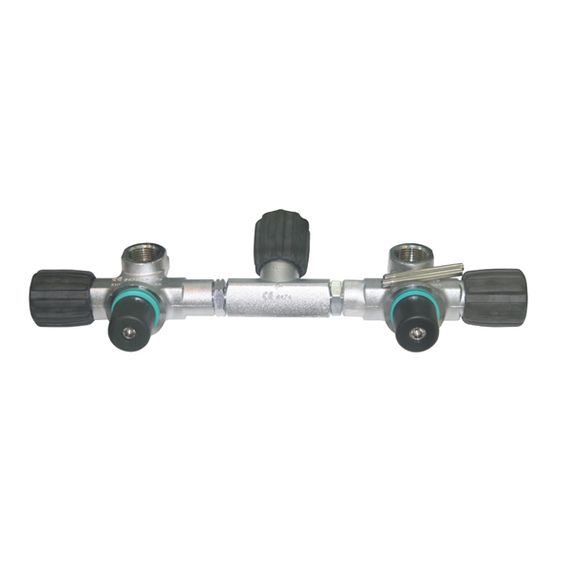 Манифолд BTS 171 мм (10-12 л) с изолятором радиальный в комплекте с вентилями 230 bar O2 очищенный