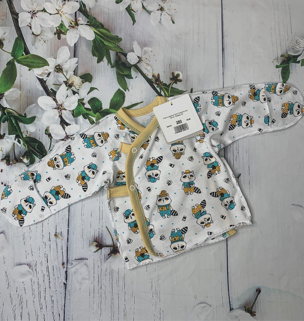 Кофта-царапка "Енот"(кулирка) арт.: 46147 (Размер: 62)