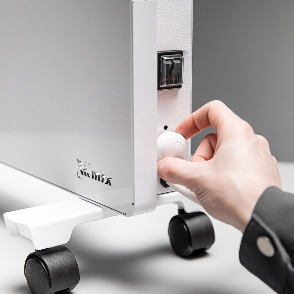 Конвектор электрический MTX КМ-1500.2, 1500 Вт, X-образный нагреватель, колеса, термостат, 98125