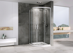 Душевой уголок Abber Schwarzer Diamant 90x90 AG01090 профиль Хром стекло прозрачное