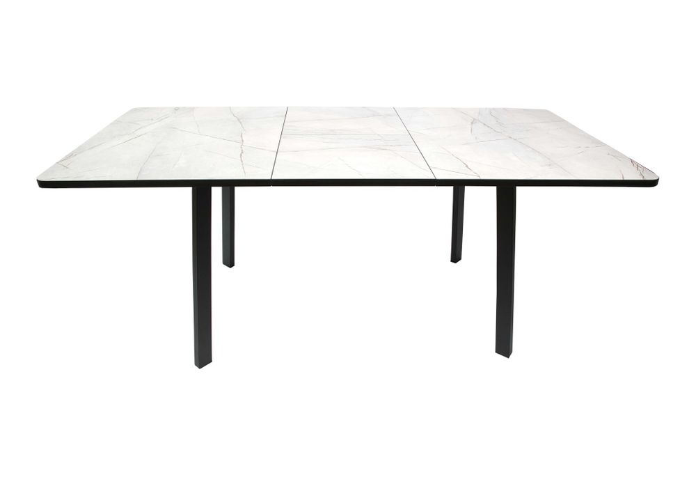 Стол Миллер пластик бабочка раздвижной чёрный (комплект ног №3)