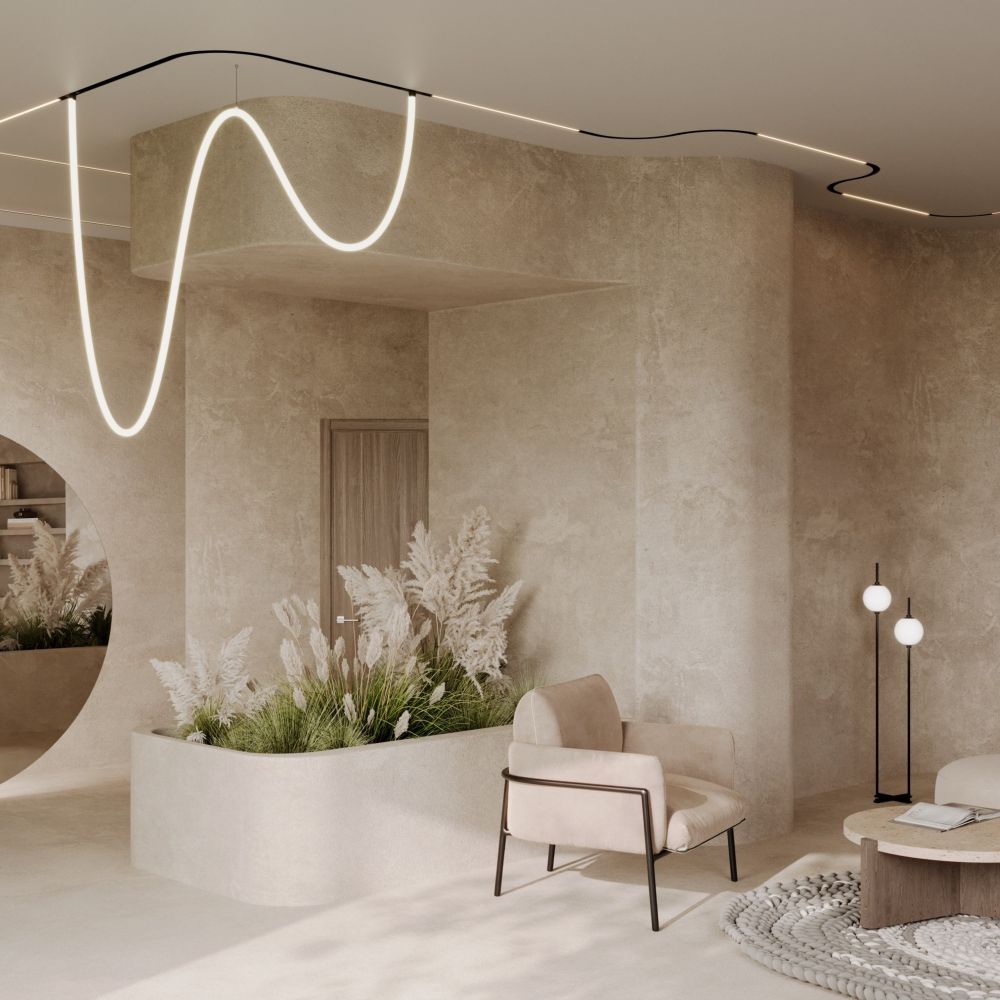 Коннектор радиусный R300   встраиваемый под ГКЛ 12,5мм, черный Maytoni TRA044-angle.12B