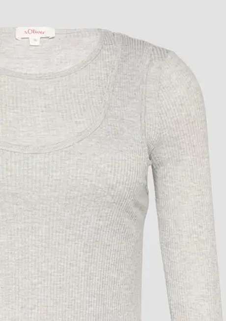 Многослойная рубашка из джерси в рубчик s.Oliver