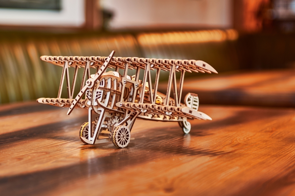 Механический 3D-пазл из дерева Wood Trick Самолет