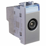 Розетка ТВ проходная "Закаленная сталь" "Avanti", 1 мод