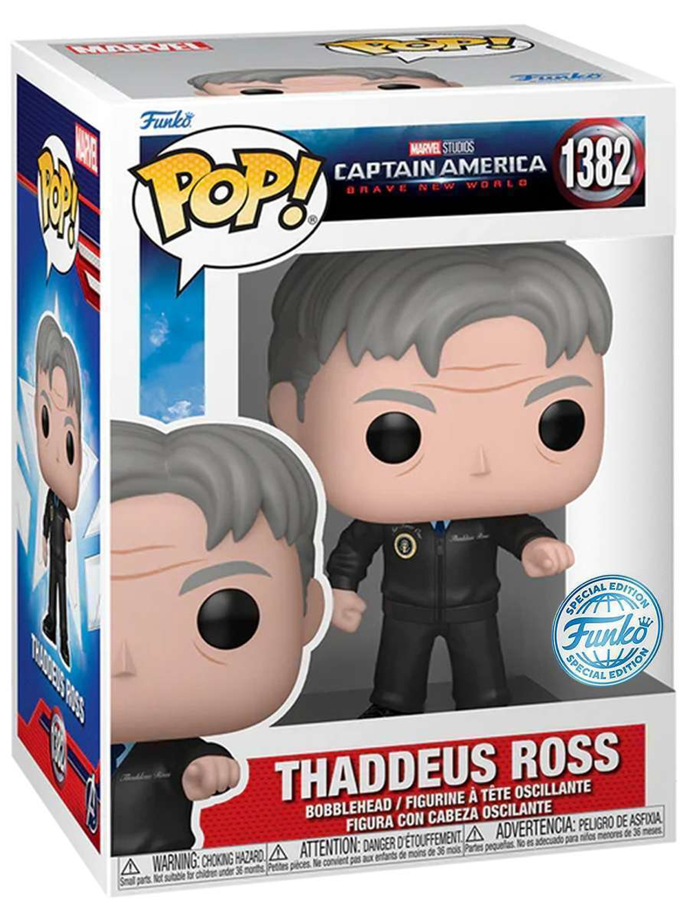 Фигурка Funko POP! Bobble Marvel Captain America BNW Thaddeus Ross (Exc) (1382) 78569