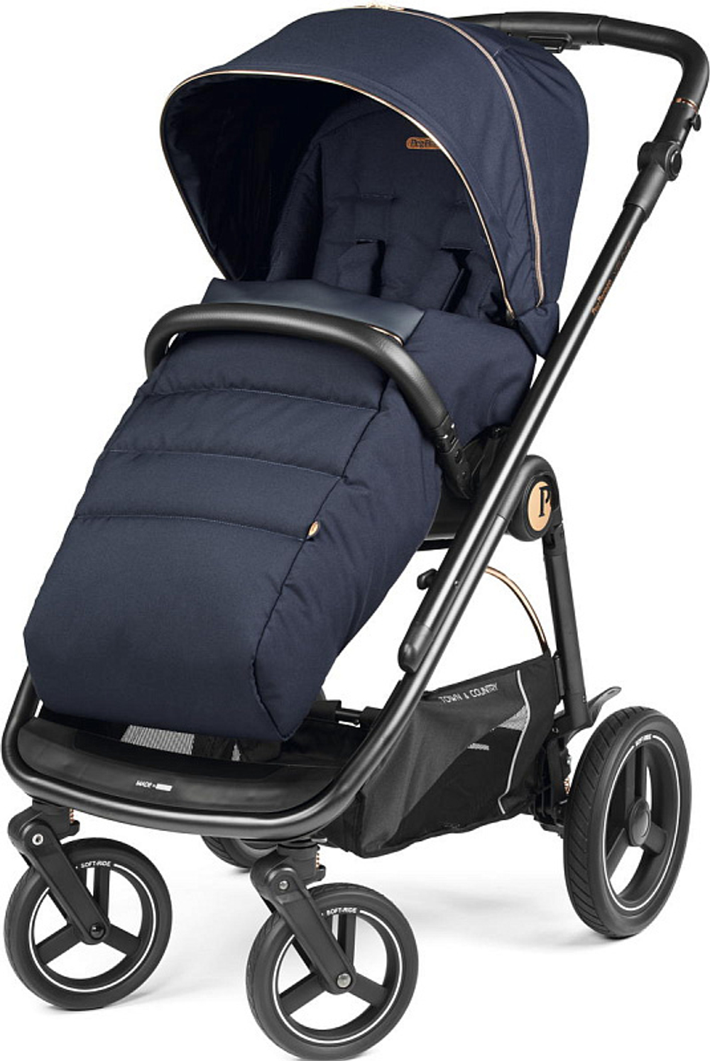Коляска 3 в 1 Peg Perego Veloce TC Belvedere Lounge Blue Shine