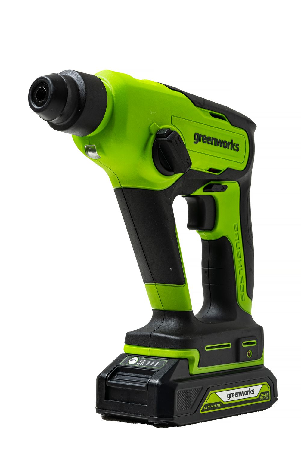 Аккумуляторный перфоратор Greenworks GD24SDS1,3803107UA,24v, 1.2 Дж, АКБ 2 А·ч и ЗУ