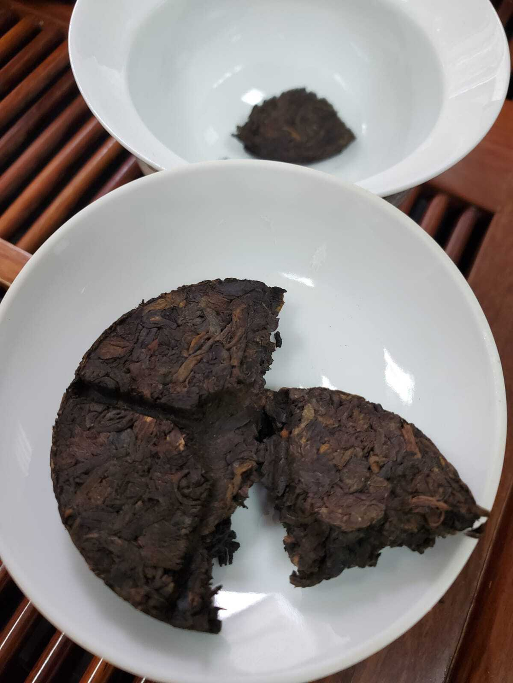 59179.1 Чай прессованный черный Пуэр Шу "Мэнхай Сяо Бин" 2017г, 25 гр