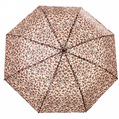 Зонт женский механический «Ultramarine - Леопард», 8 спиц, d-97, длина в слож. виде 23