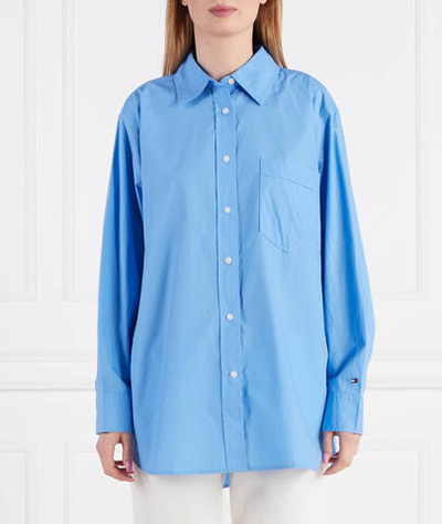 рубашка 1985 org co poplin overszd Tommy Hilfiger - голубой(WW0WW39198)