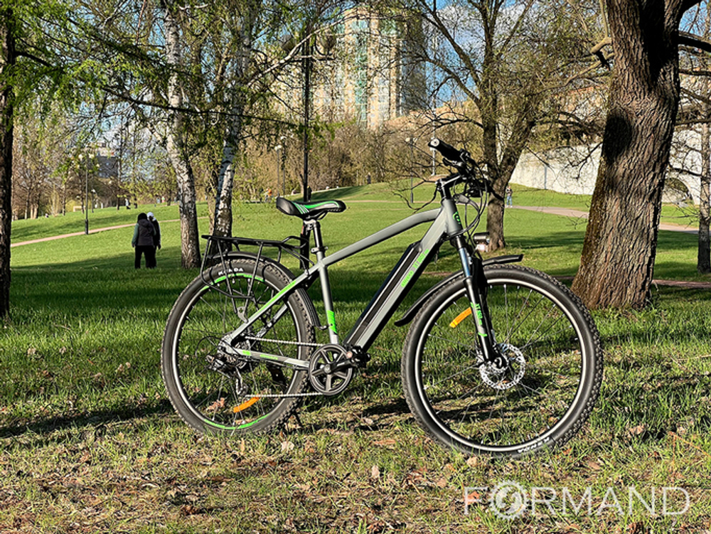 Электровелосипед Eltreco XT 850 Pro (серо-зеленый)