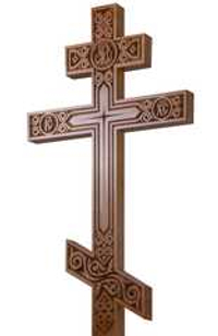 Крест дубовый "Узоры светлый"