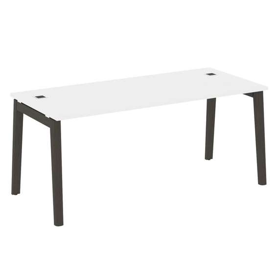 Onix Wood Direct Стол руководителя OW.SRR-5.8 Белый Бриллиант/Дуб Темный/Металл Антрацит 1780*800*75