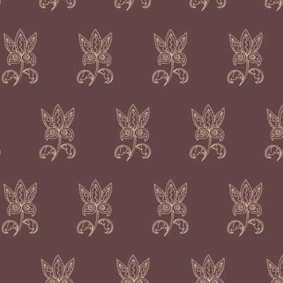 Стилизованные лилии на темно коричневом