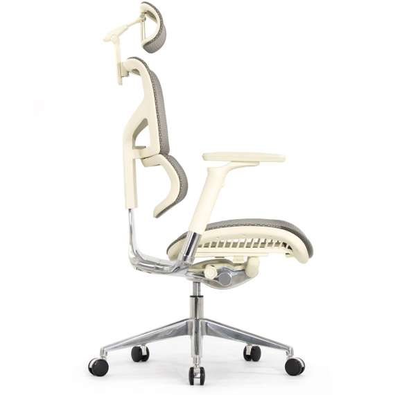 Кресло EXPERT 2 SAIL HSAM 01-G (подлокотник 6D(360), подголовник 5D,сетка серая / каркас светлый)