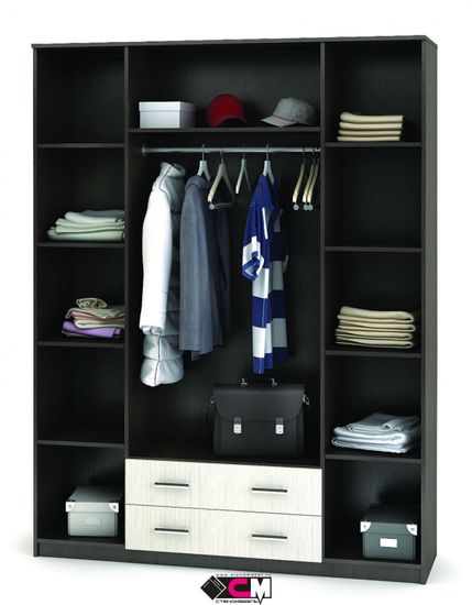 КВАДРО Шкаф 4х ств. КВАДРО