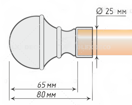 Наконечники для кованых карнизов d25 мм Бостон, цвет антик