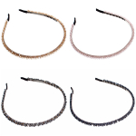 Ободок металлический с бисером «КОЛЛИНА», энтари, микс 4 цвета, 0,5см (блистер Кокетка и пакет с подвесом)