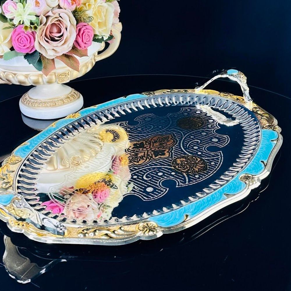 Lenardi 151-036 Овальный поднос 50см в под.уп.(х6)Нержавеющая сталь