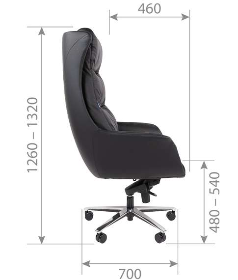 Кресло CHAIRMAN ПРЕМЬЕР 523 черный кожа