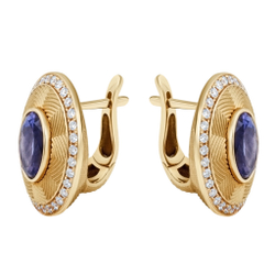 Серьги с танзанитами и бриллиантами, E0084-5/15